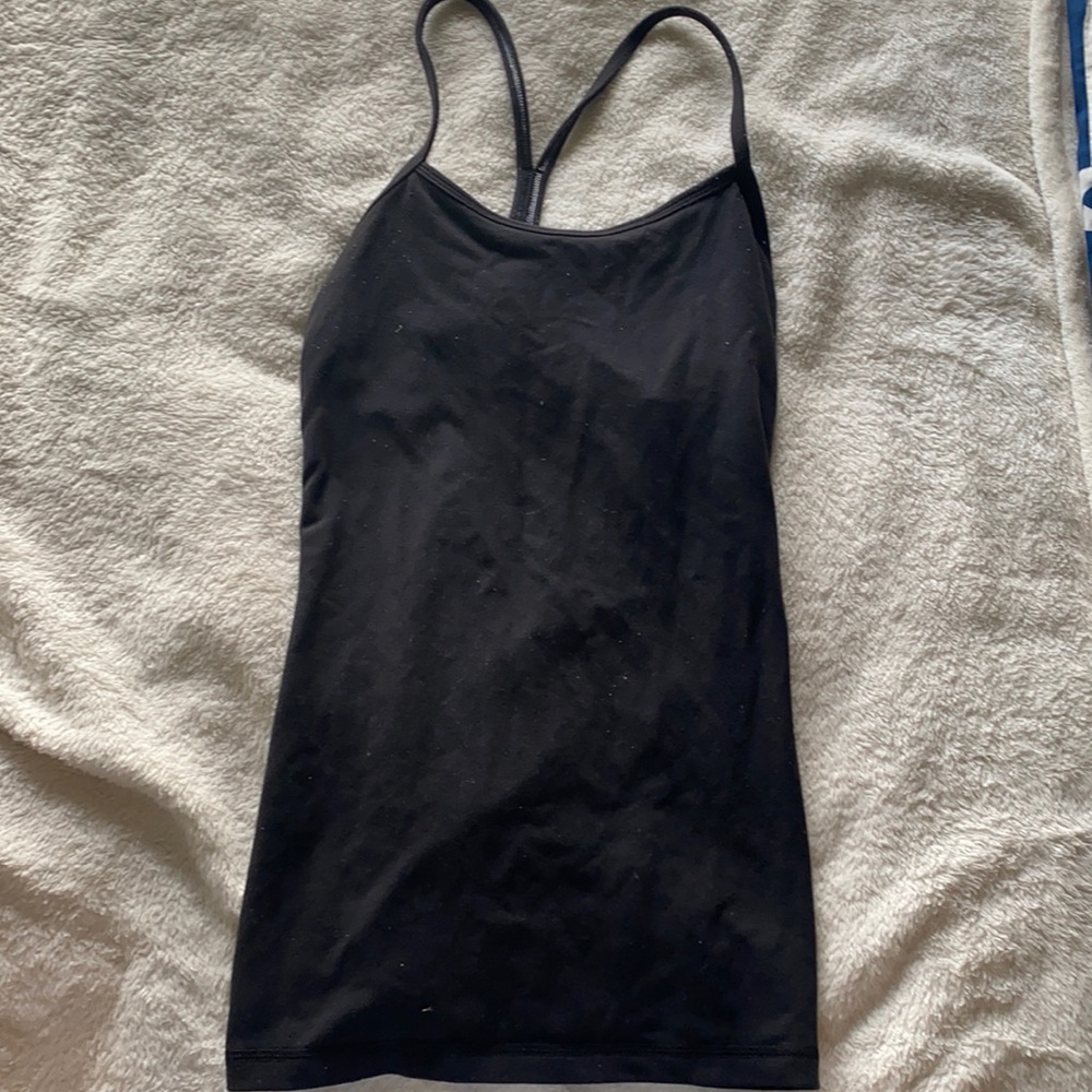 Black Lululemon athletic tank top